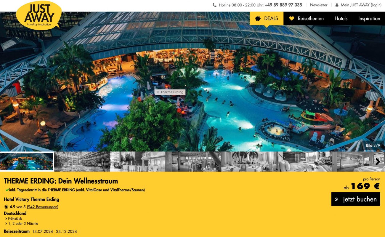 Therme Erding Angebot screenshot