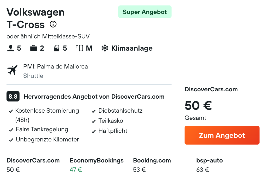 Mallorca zur Mandelblüte mit Mietwagen